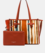 Bolso shopper Marcella rayas coral